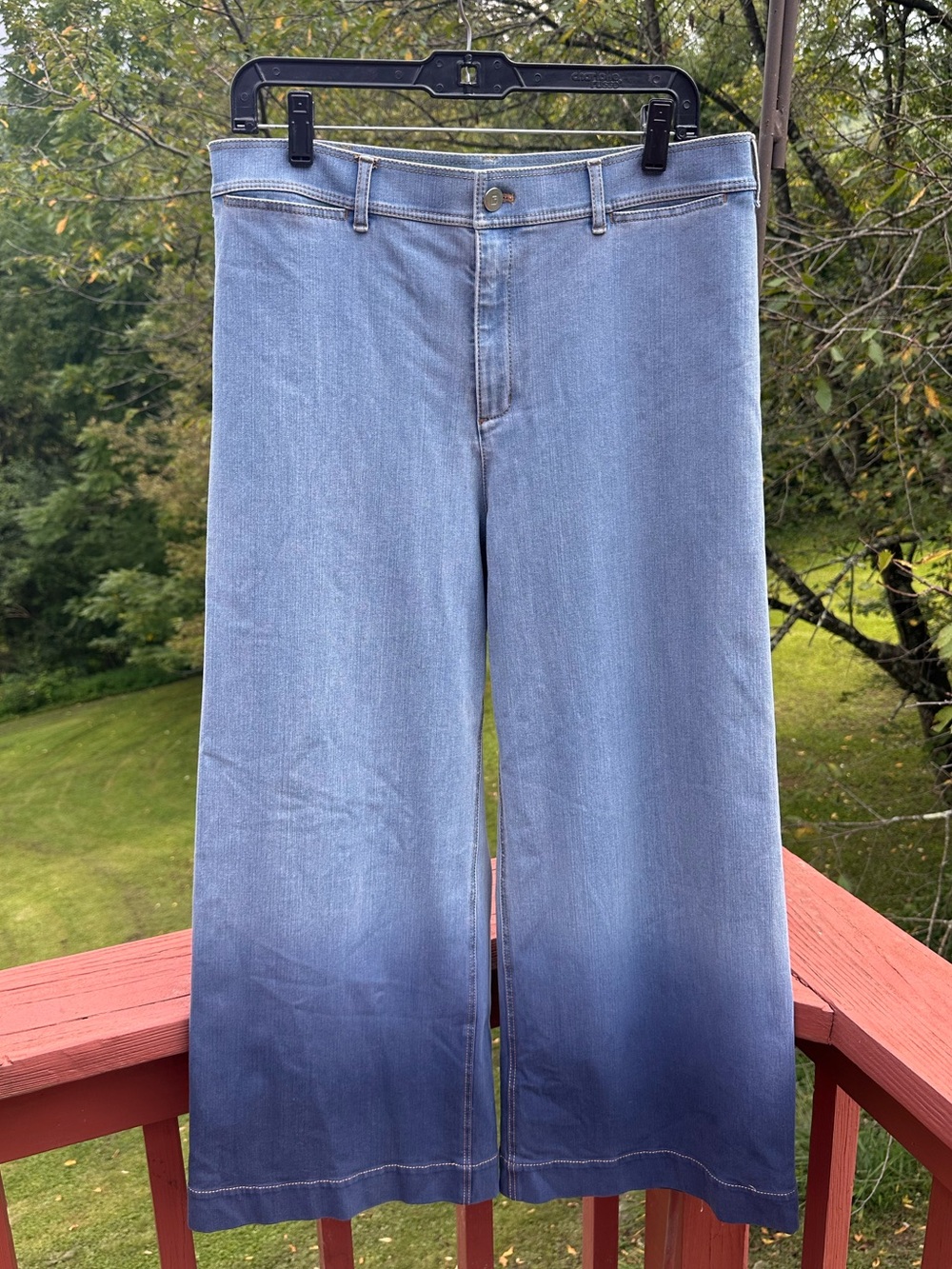 Lafayette 148 New York Clarke Ombre Wide-Leg Jeans